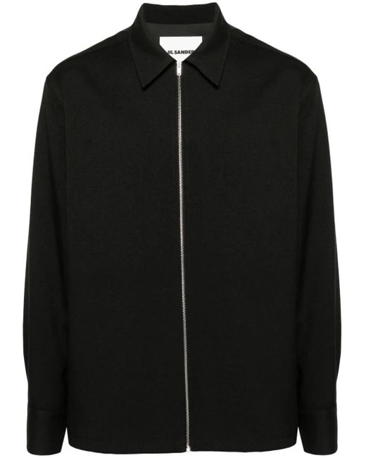 Jil Sander Hemd Mit Reißverschluss in Black für Herren