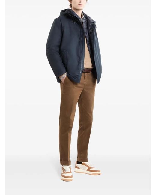 Fay Blue Double-Front Caban Jacket for men