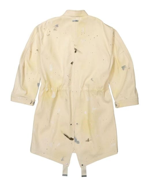 Helmut Lang Natural Paint Splatter-Effect Parka for men