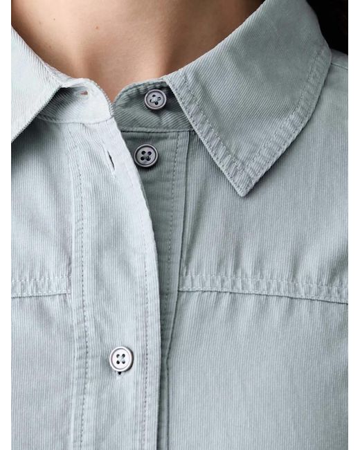 Marc O' Polo Blue Long-Sleeved Corduroy Shirt