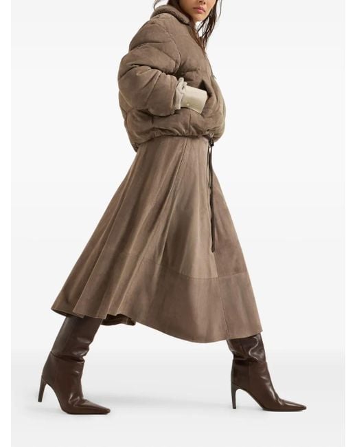 Brunello Cucinelli Brown 80Mm Pointed Heel Leather Boots