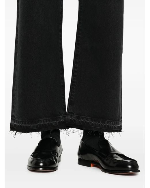 GALLERY DEPT. Black Frayed-Hem Jeans