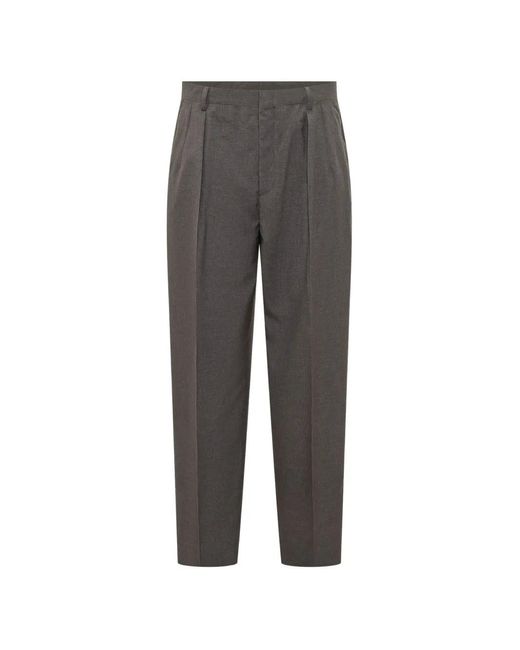 Cellar Door Gray Lucio Pleated Trousers for men