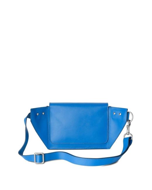 Shinola Blue Logo-debossed Leather Belt Bag