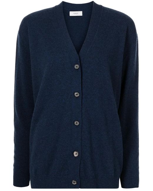 Pringle of Scotland Blue V-Neck Cashmere Cardigan