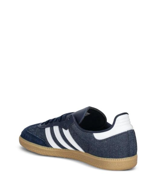 メンズ Adidas Samba スリーストライプ スニーカー Blue
