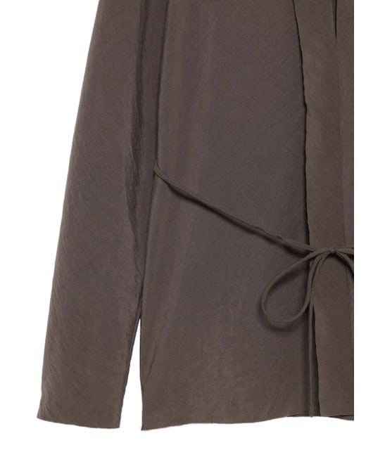 Alysi Brown Tie-Fastening Top