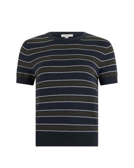 Vince Black Striped Short-Sleeve T-Shirt