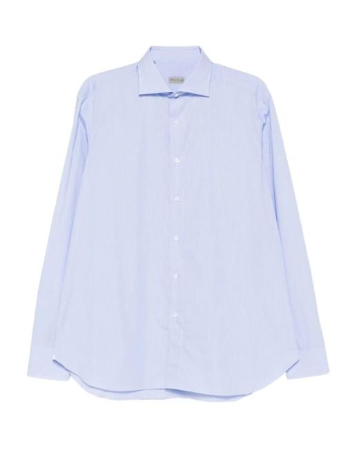 Sartorio Napoli White Striped Cotton Shirt for men