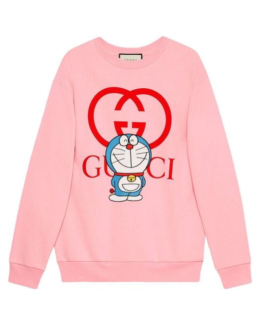 Gucci Pink X Doraemon Logo-print Sweatshirt