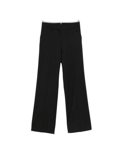 Berwich Black Patrizia Pressed-Crease Straight-Leg Trousers