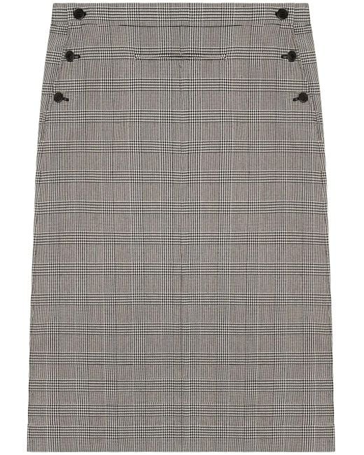 Courreges Gray Prince Of Wales Skirt for men