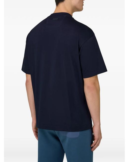 Boggi Blue Detail Appliqué T-Shirt for men