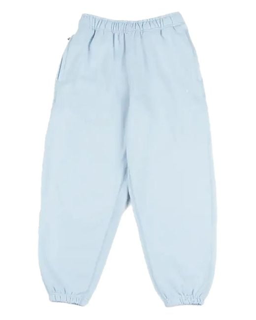 Nike Blue Cuffed Solo Swoosh Track Pants for men