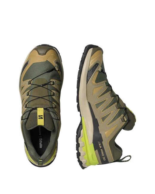 Salomon Green Xa Pro 3D V9 Lace-Up Sneakers for men