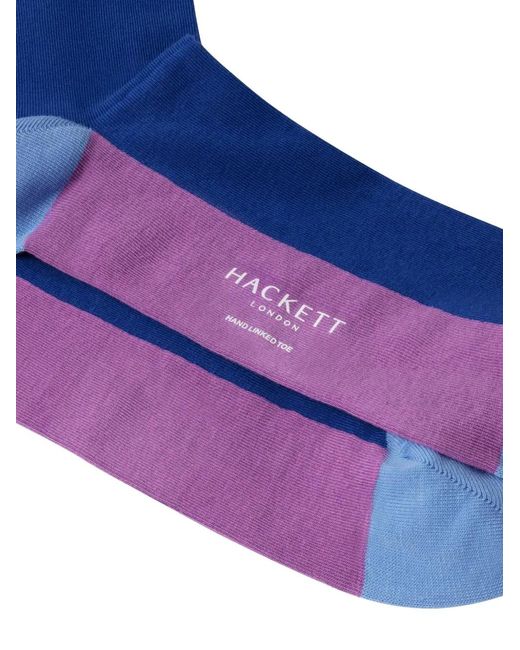 Hackett Blue Colour-Block Socks for men
