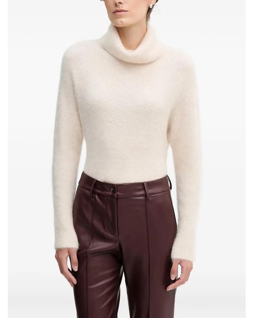 Sandro Ferrone White Roll-Neck Sweater