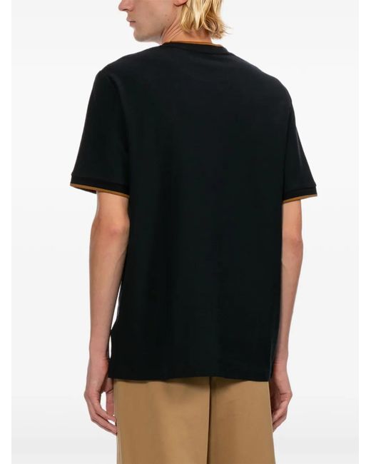 Fred Perry Black T-Shirt Laurel Wreath À Motif Brodé for men