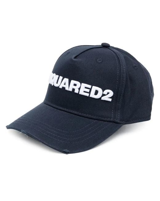 DSquared² Blue Embroidered-Logo Baseball Cap for men