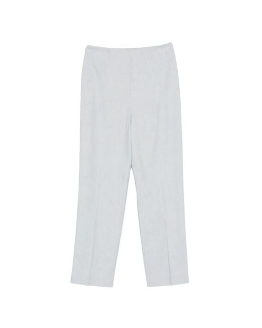 Alberta Ferretti White Side-Pocket Trousers