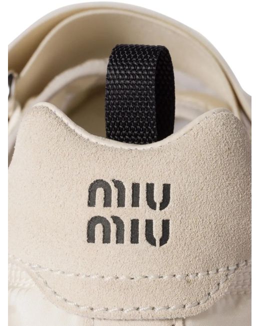 Miu Miu White Tyre Ballerina Shoes