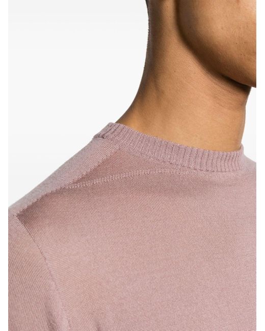 Rick Owens Pink Fine-knit Virgin Wool Sweater for men