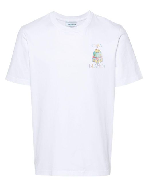 Casablancabrand White Objets En Vrac Organic Cotton T-shirt