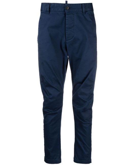 Pantalones chinos de talle medio DSquared² de hombre de color Blue