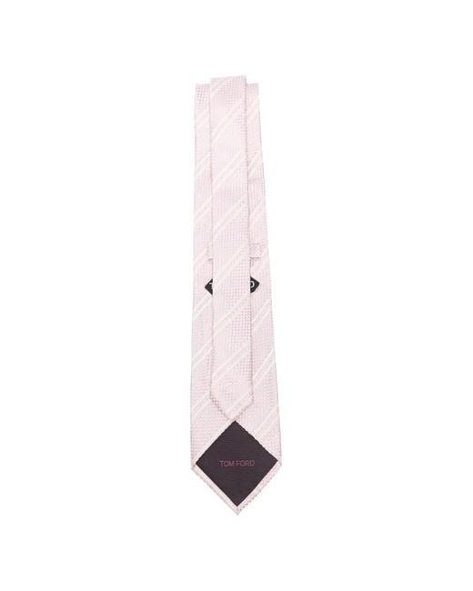 Tom Ford Pink Striped Tie for men