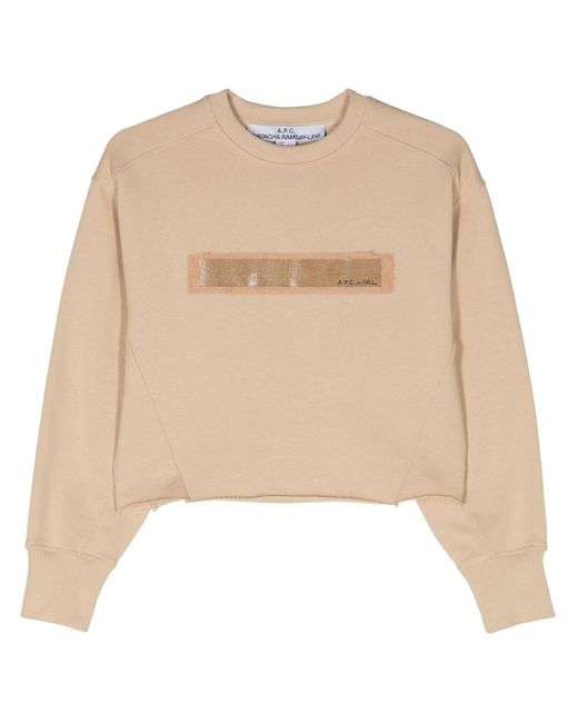 A.P.C. Don Juan Cropped Sweater in het Natural