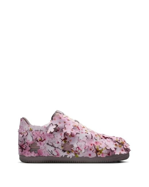 Nike Purple Air Foorce 1 Floral Low Sneakers for men