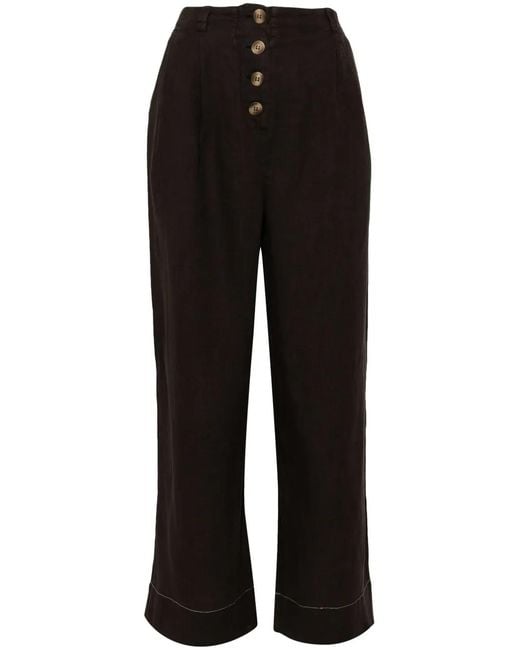 Alohas Black Zulu Linen Trousers