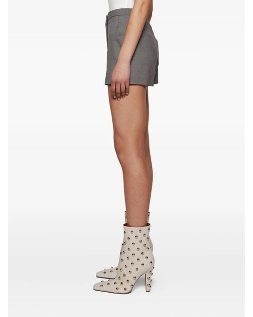 Loulou de Saison Gray Tailored Mini Shorts