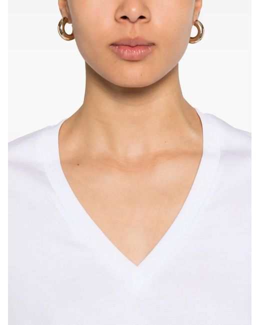 Semicouture White Cotton T-Shirt