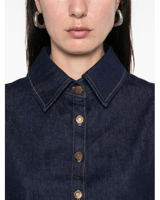 Agolde Devon Blouse Met Knopen in het Blue