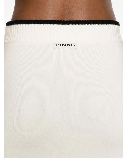 Pinko Geribbelde Rok in het White