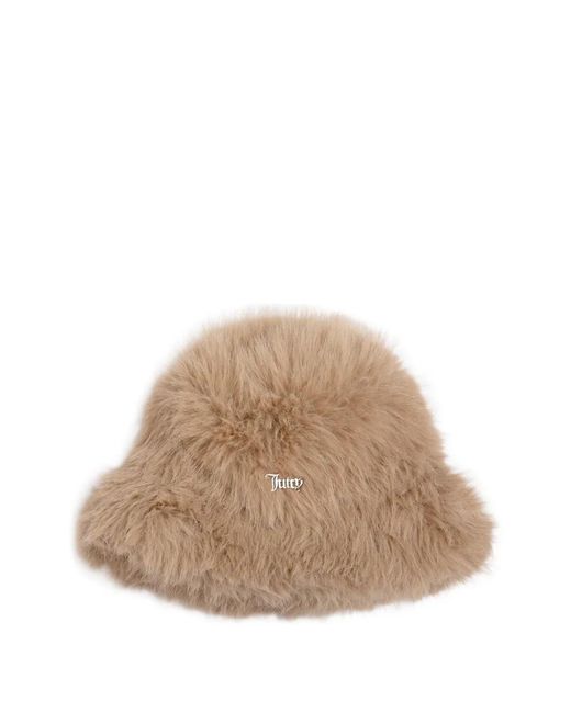 Juicy Couture Natural Logo-Plaque Bucket Hat