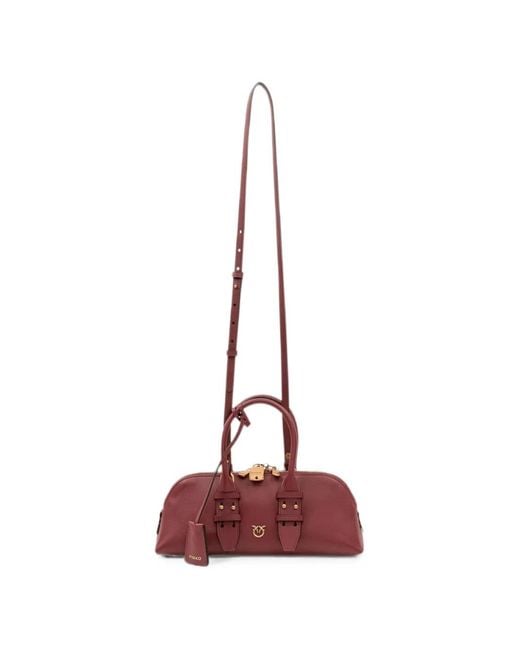 Pinko Purple Small Leather Escape Bag