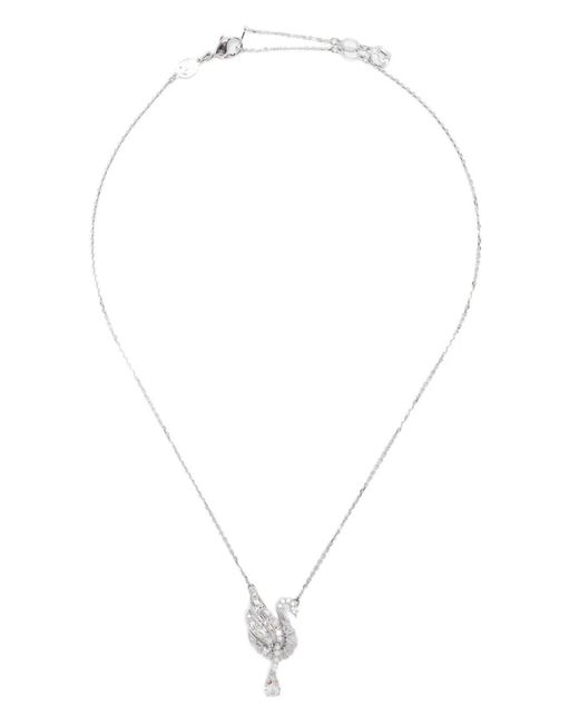 Swarovski White Swan-Crystal Pendant Necklace