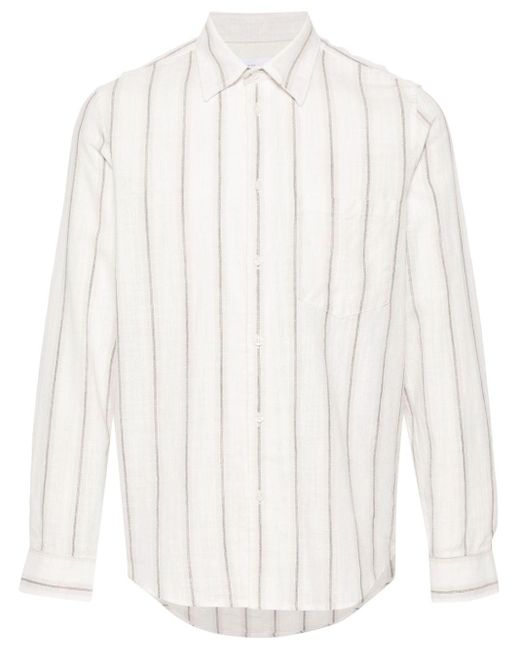 Samsøe & Samsøe White Liam Fp Striped Shirt for men