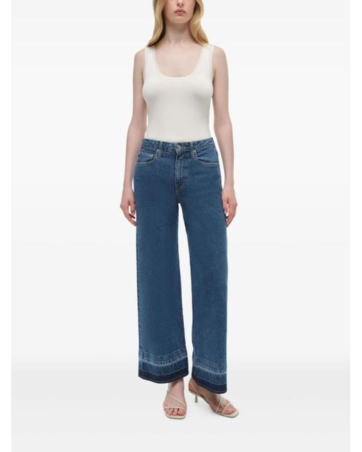 Jonathan Simkhai Blue Jude Jeans mit weitem Bein