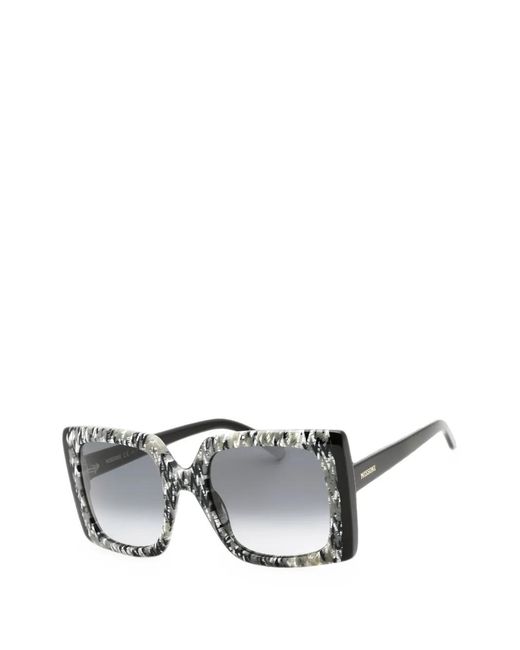 Missoni Gray Zigzag-Print Rectangle-Frame Sunglasses