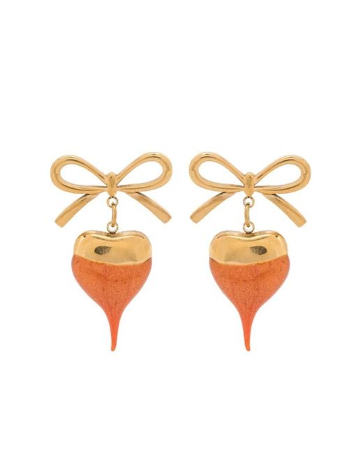 OTTOLINGER White Bow Heart Earrings