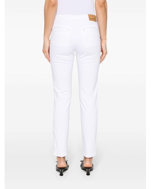 Isabel Marant Skinny Jeans Met Logopatch in het White