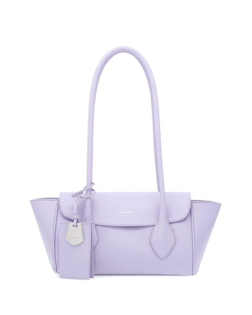 Ferragamo Purple Small East-west Leather Tote Bag