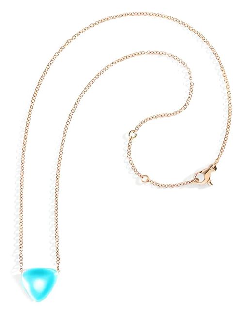 Vhernier White 18K Rose Rock Crystal Pendant Necklace