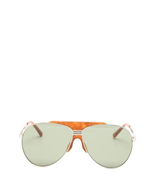 The Attico X Linda Farrow Amelia Pilot-Frame Sunglasses in  display picture 1