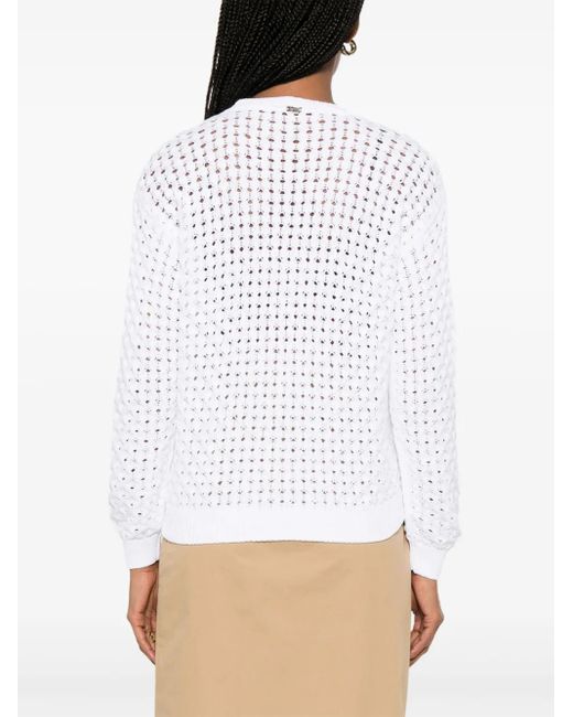 Herno オープンニット セーター White