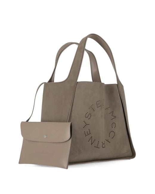 Stella McCartney Brown Logo Tote Bag