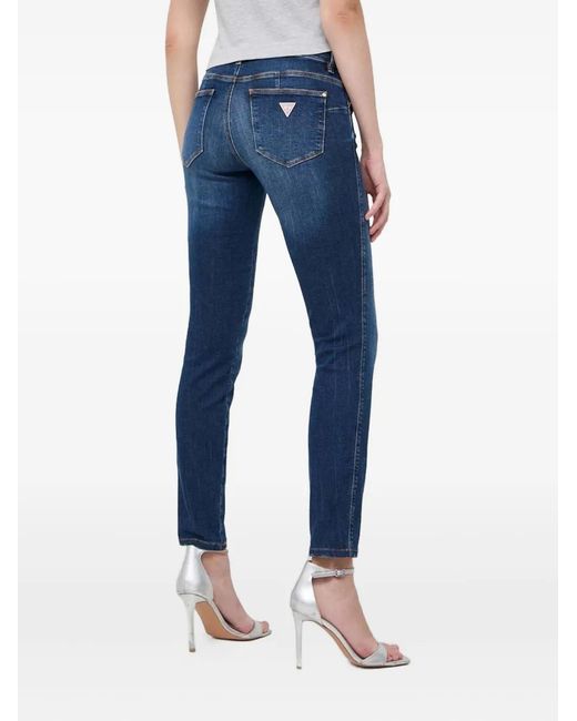 Guess Blue Triangle-Logo Jeans